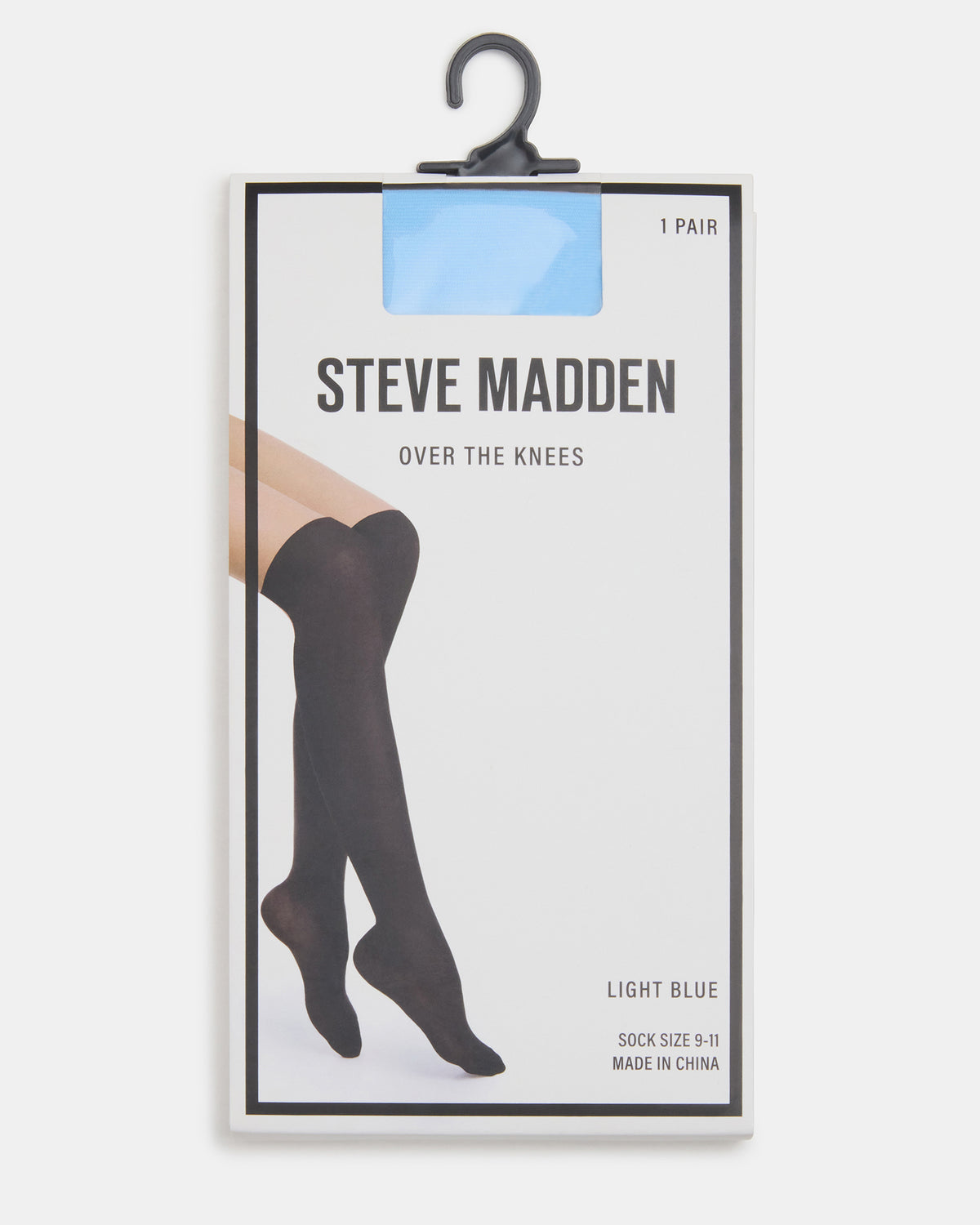 PREPPY Light Blue Over-The-Knee Footed Women's Tights