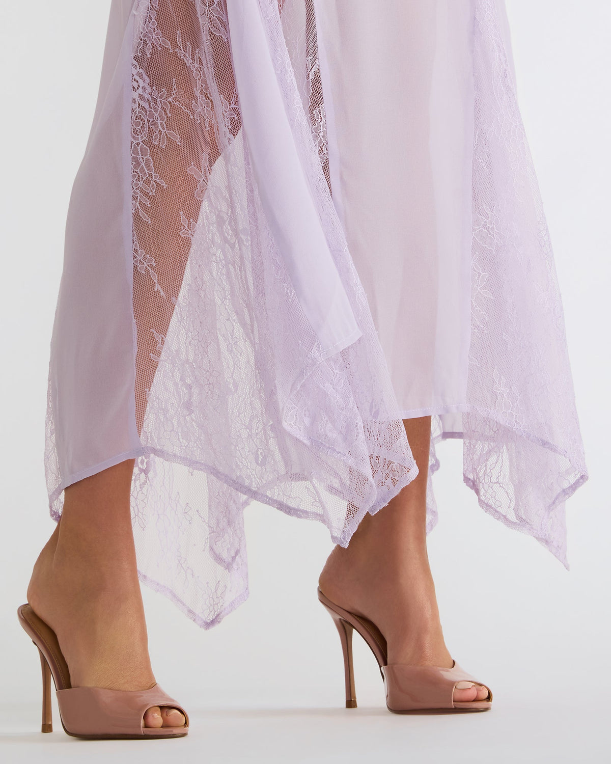 PRIYA Dark Blush Patent Mule Women's Heel