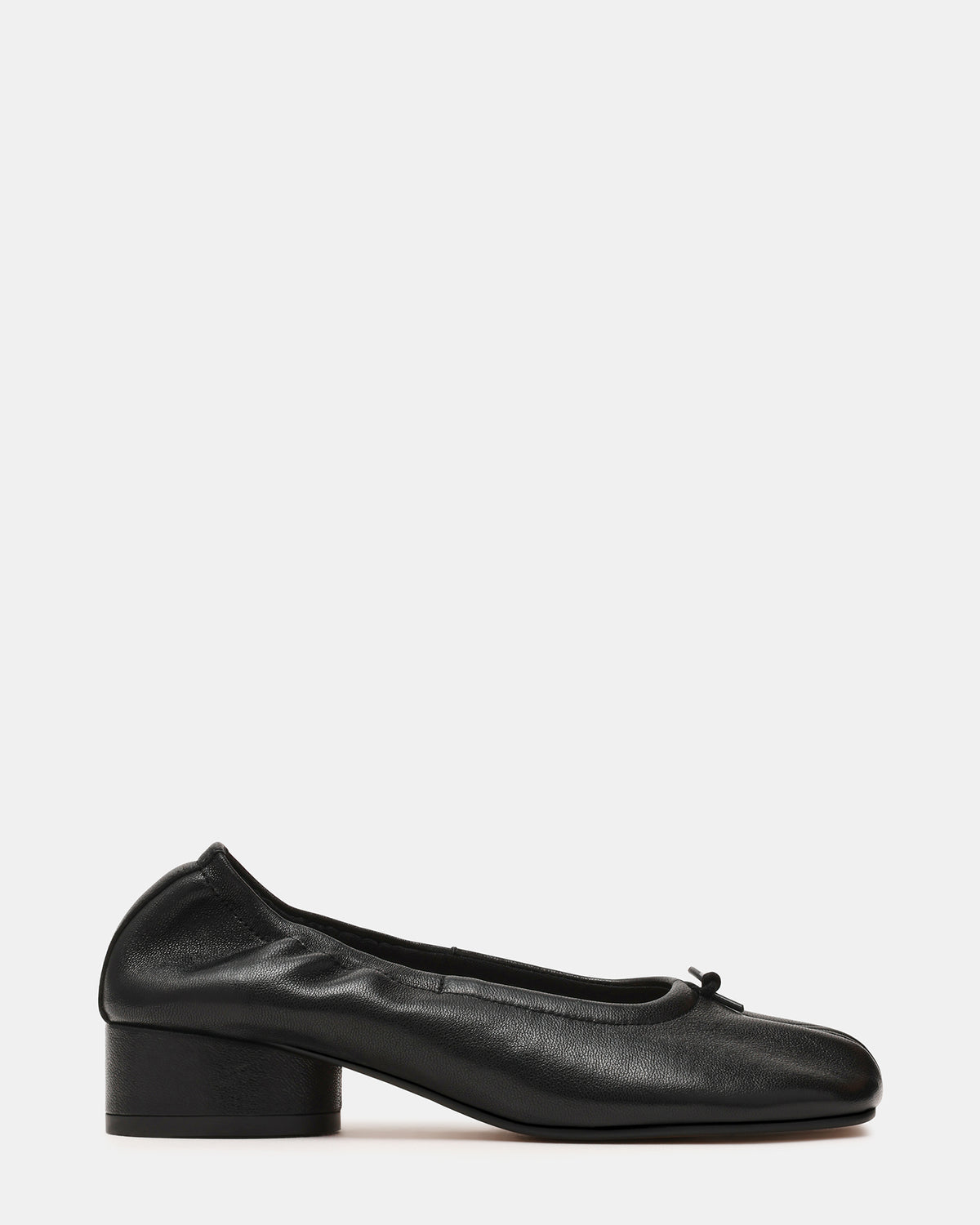 CYRA Black Leather Split Toe Tabi Women's Heel