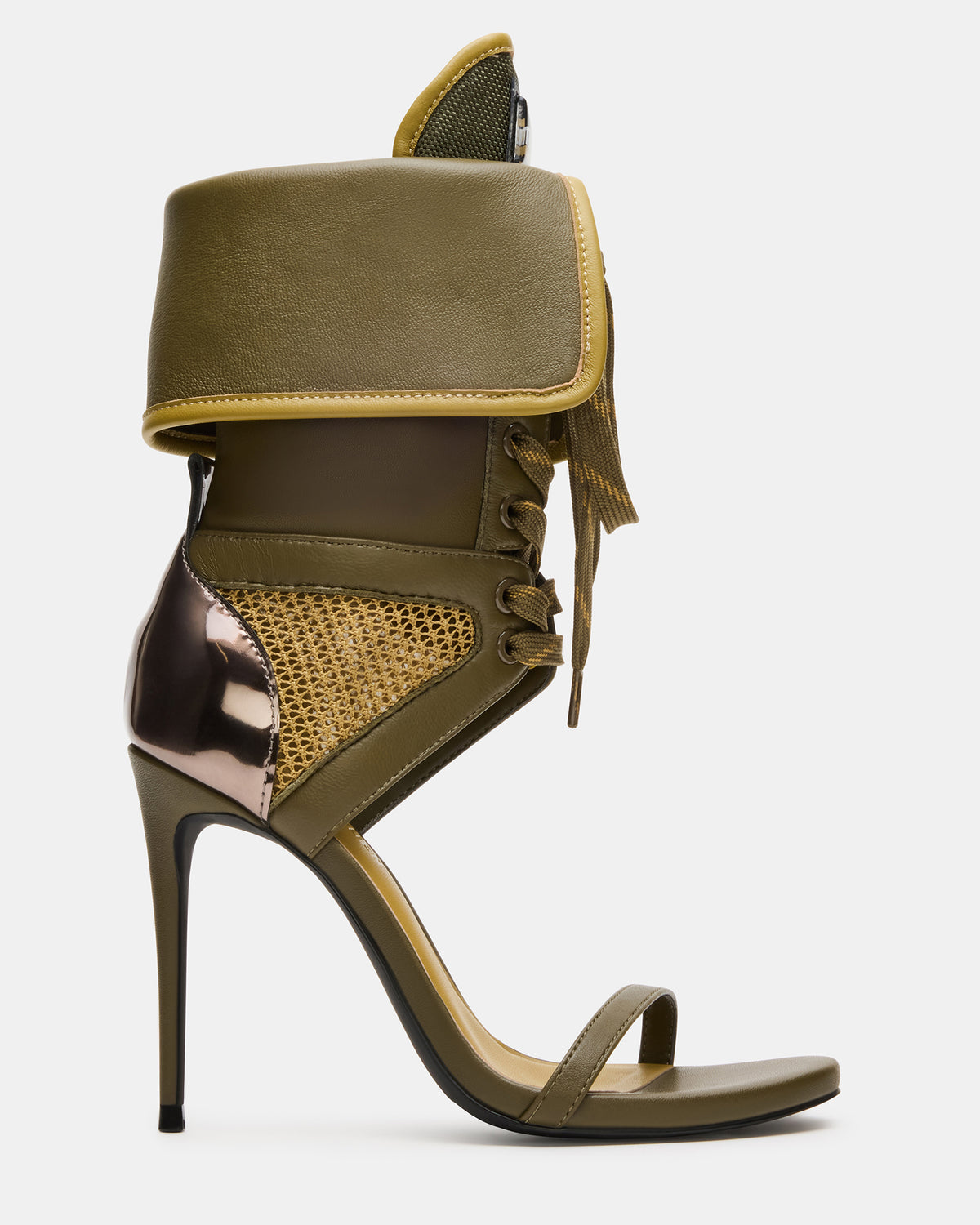 CASELLA Olive Open-Toe Stiletto Lace-Up Women's Heel