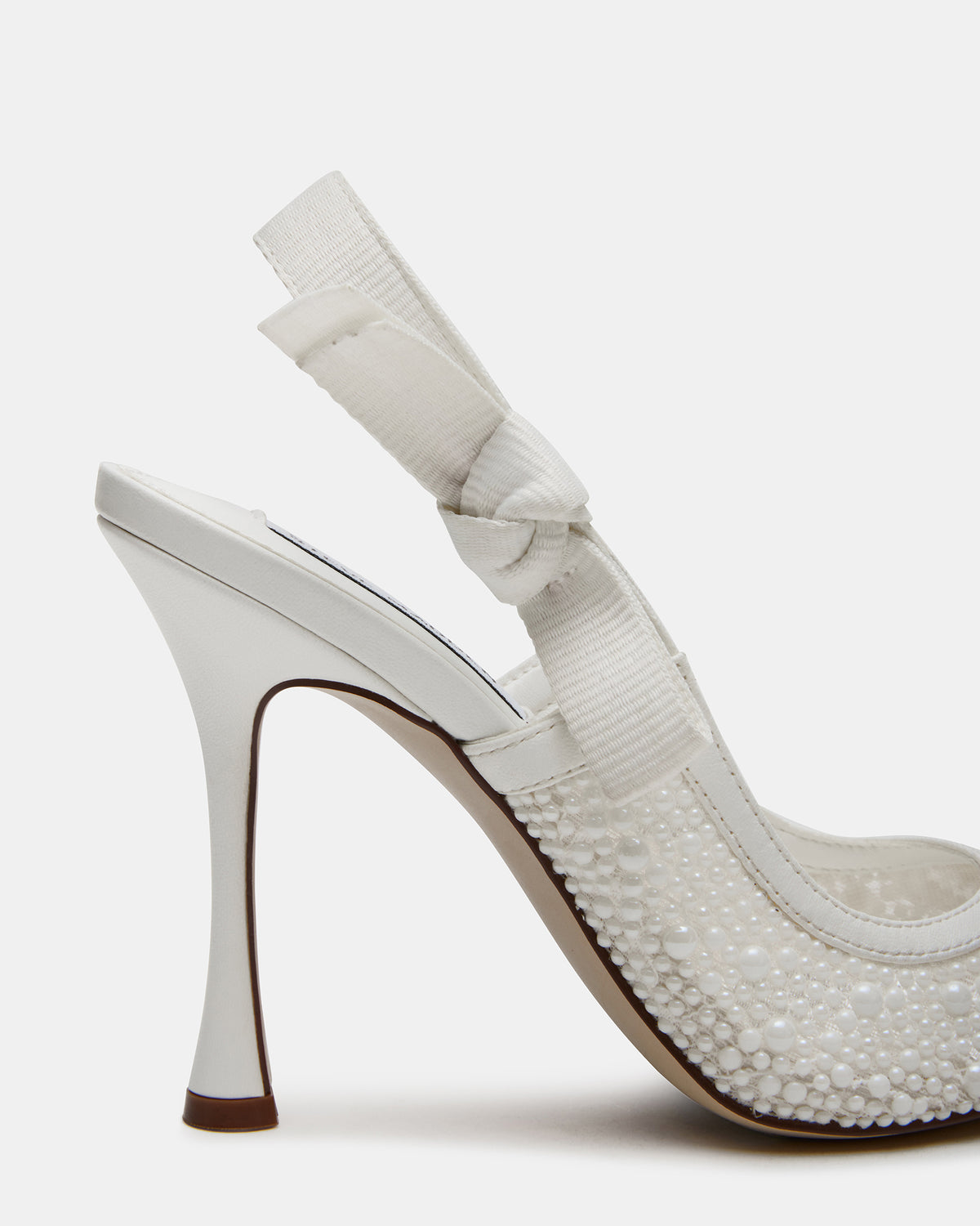 BRI White Lace Slingback Pump Women's Heel