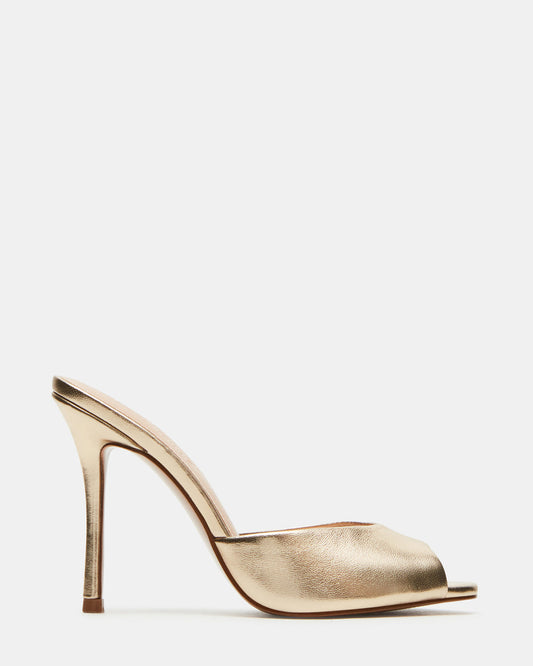 PRIYA Gold Leather Women's Mule