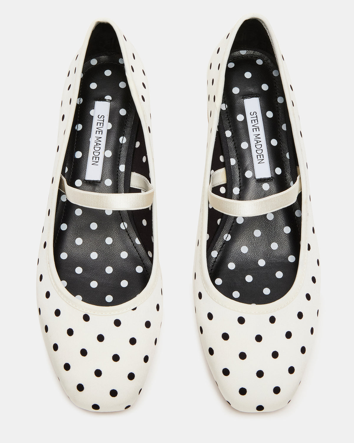 MURAL Polka Dot Mary Jane Block Heel Square-Toe Women's Heel