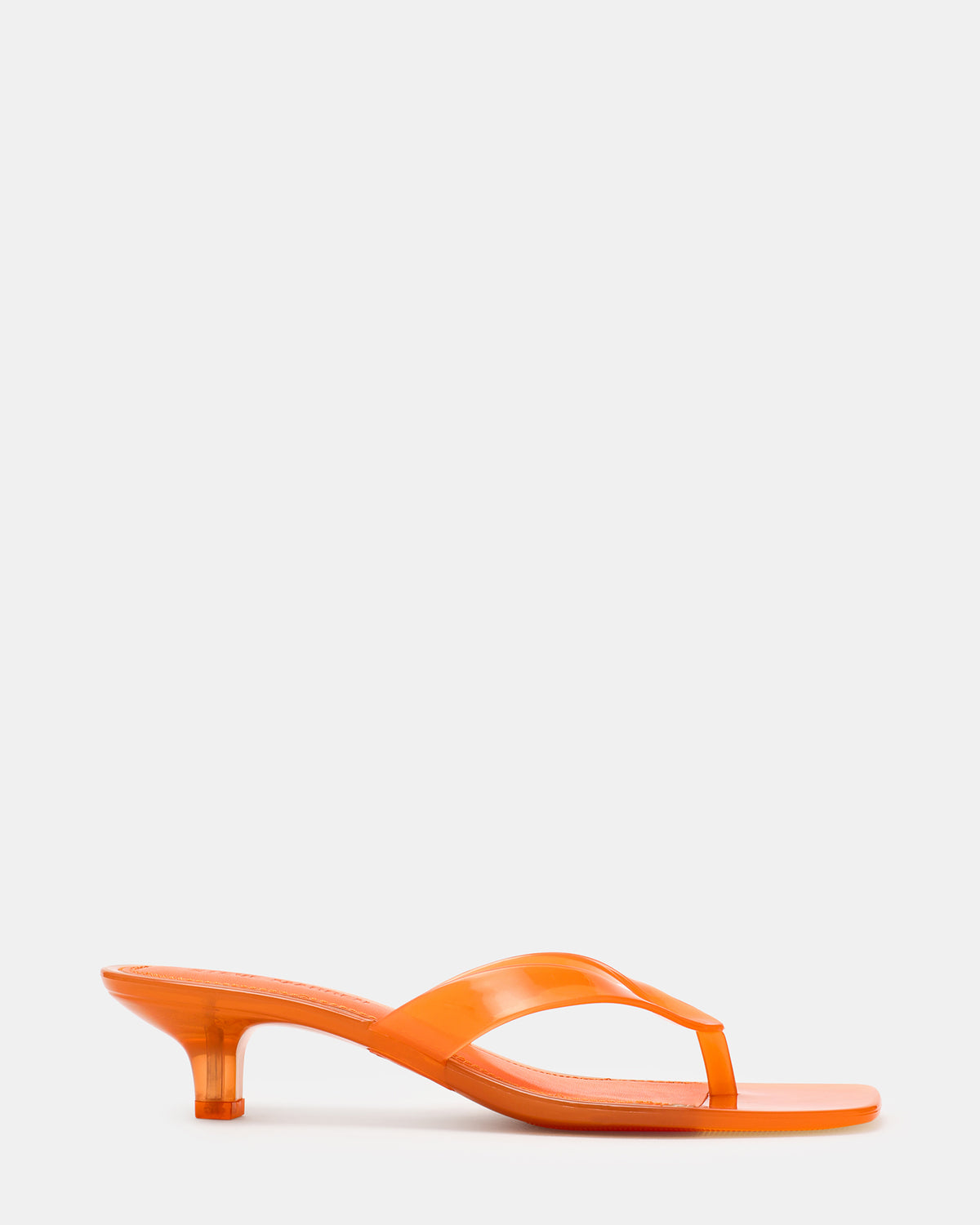 TRACIE Jelly Orange Thong Strap Women's Kitten Heel