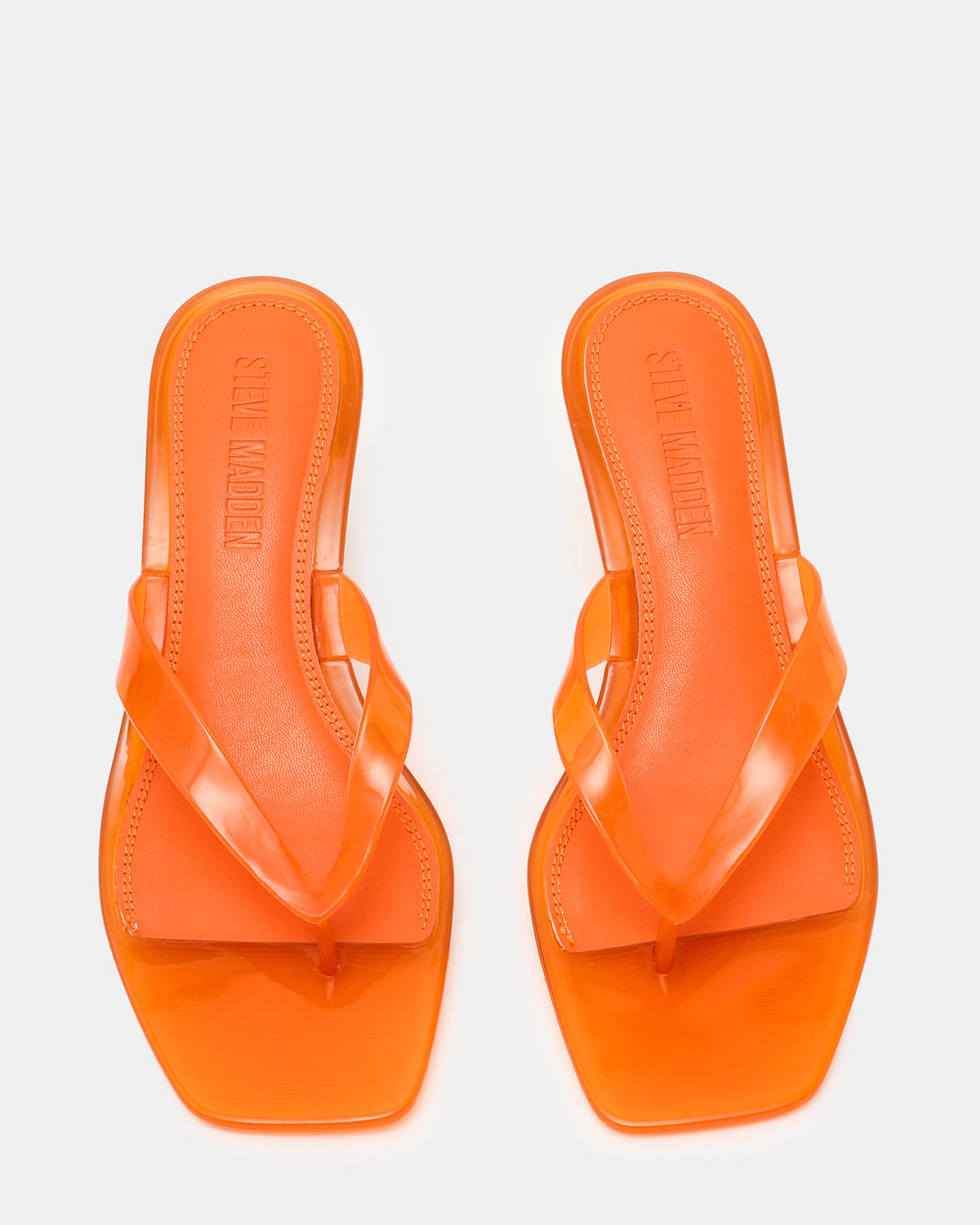 TRACIE Jelly Orange Thong Strap Women's Kitten Heel