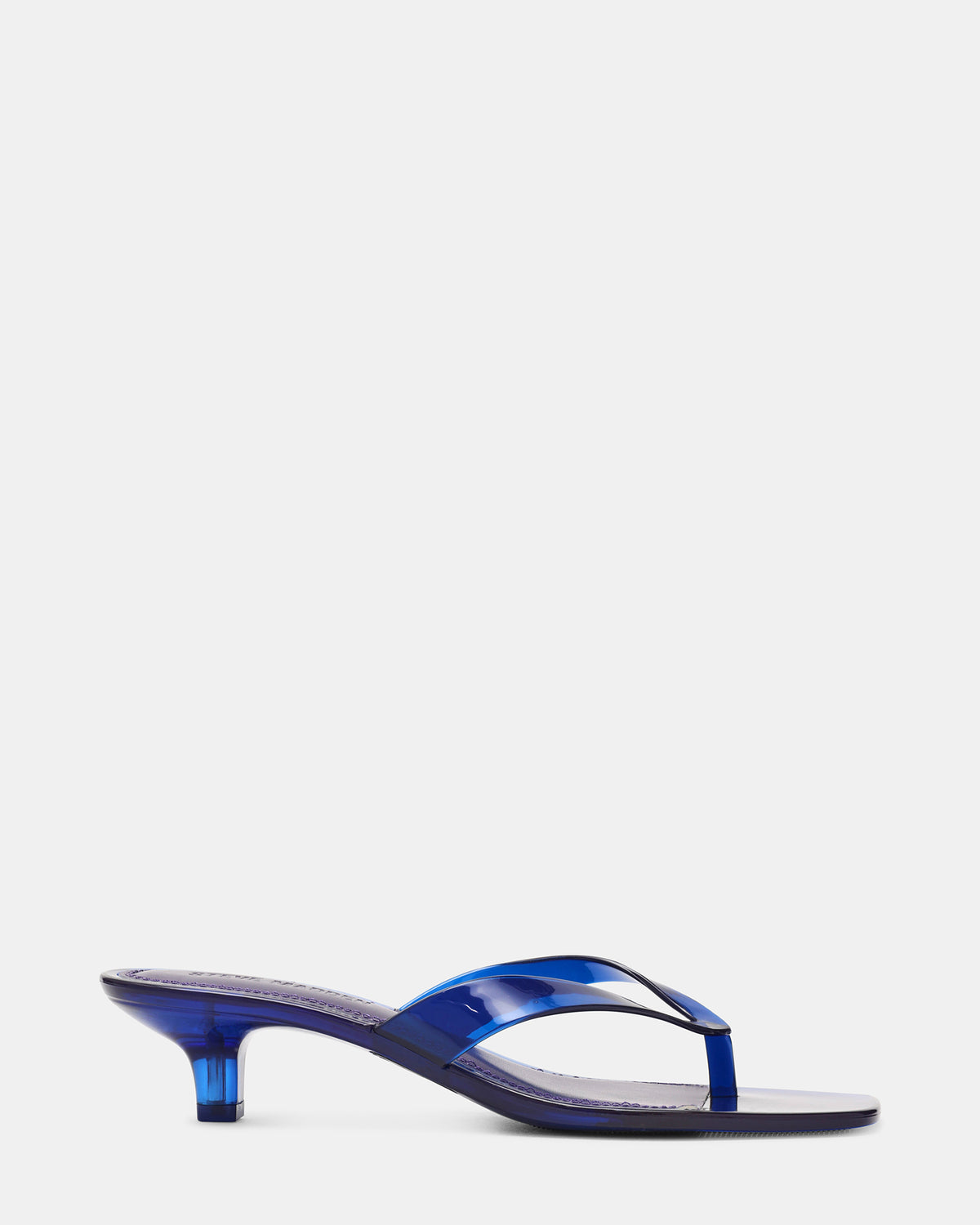 TRACIE Jelly Navy Thong Strap Women's Kitten Heel