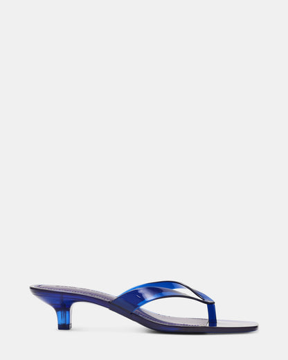 TRACIE Jelly Navy Thong Strap Women's Kitten Heel