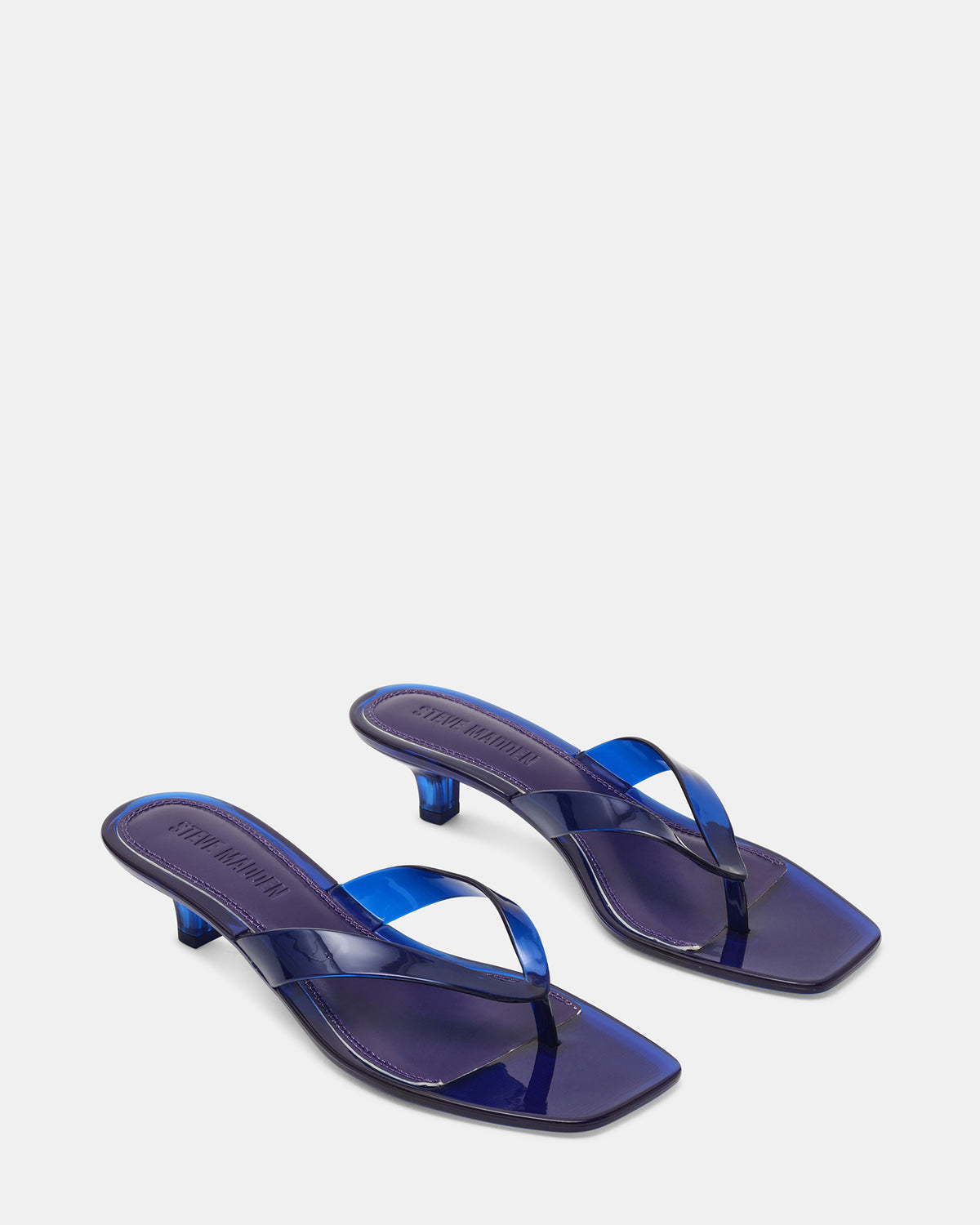 TRACIE Jelly Navy Thong Strap Women's Kitten Heel