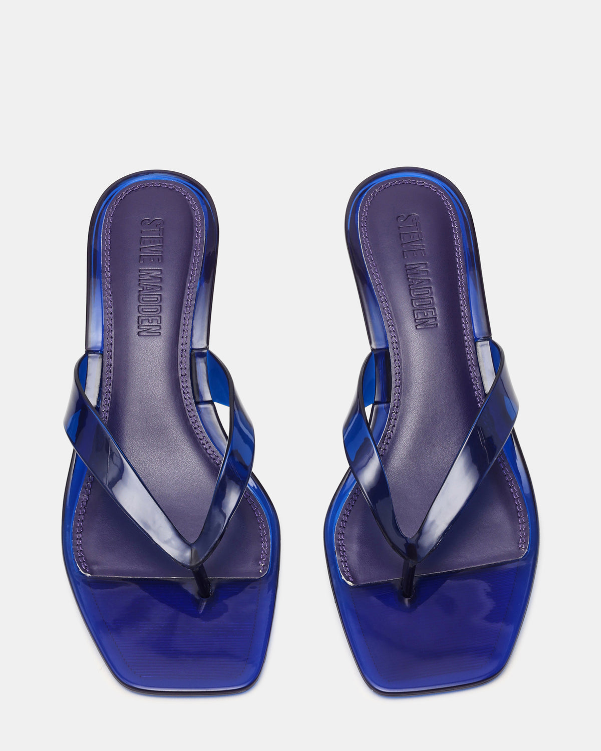 TRACIE Jelly Navy Thong Strap Women's Kitten Heel