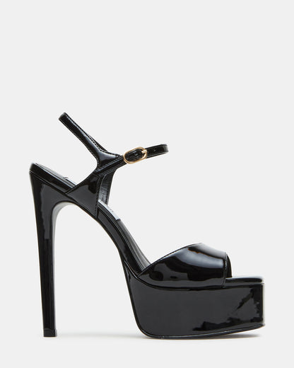 COLOGNE Black Patent Platform Stiletto Women's Heel