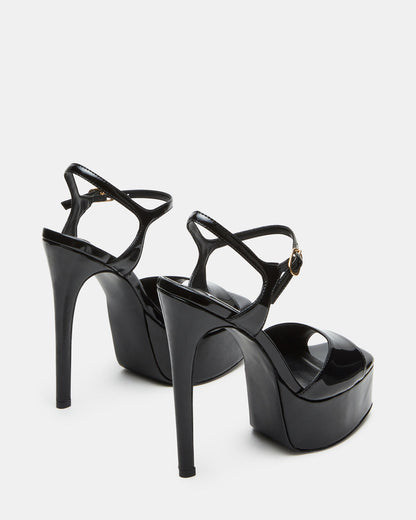 COLOGNE Black Patent Platform Stiletto Women's Heel