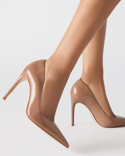 NOIR Mocha Pointed-Toe Stiletto Pump Women's Heels