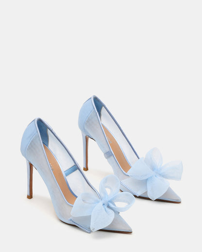 TAFFY Blue Bow Pointed-Toe Stiletto Pump Women's Heel