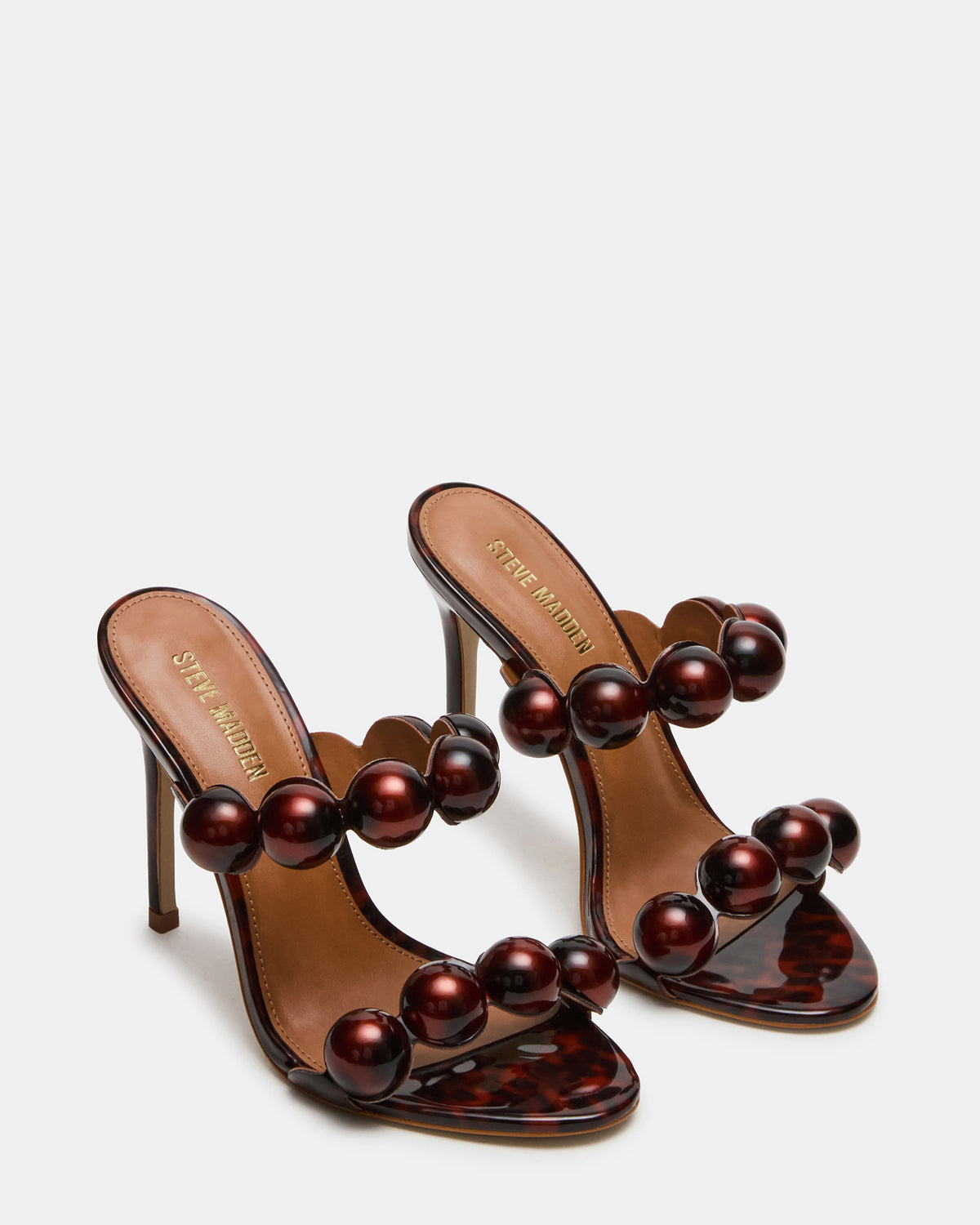 SATURN Beads Tortoise Stiletto Mule Women's Heel