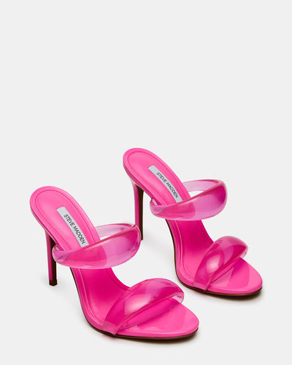 SATURN Jelly Pink Stiletto Mule Women's Heel