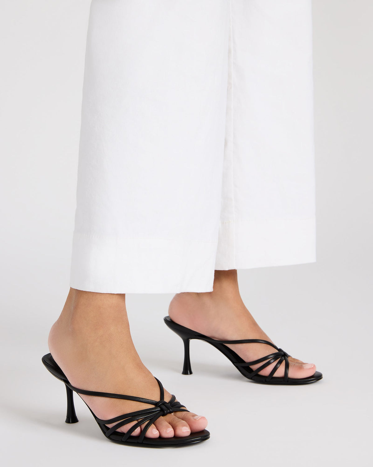 EDNA Natural Raffia Strappy Mule Women's Heel