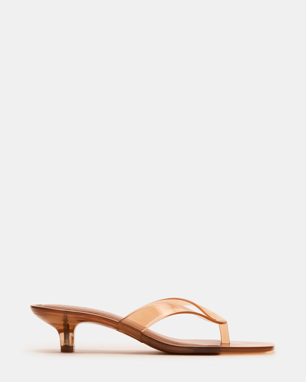 TRACIE Jelly Tan Thong Strap Women's Kitten Heel