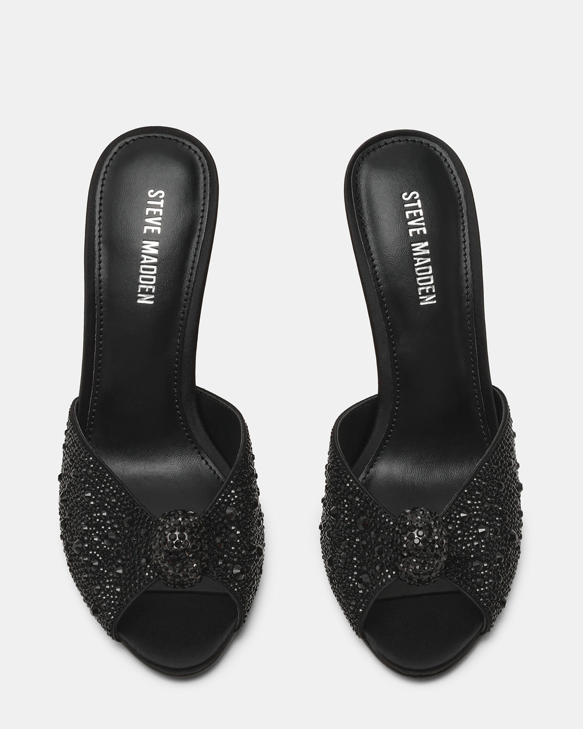 PRIYA Black Rhinestones Mule Women's Heel