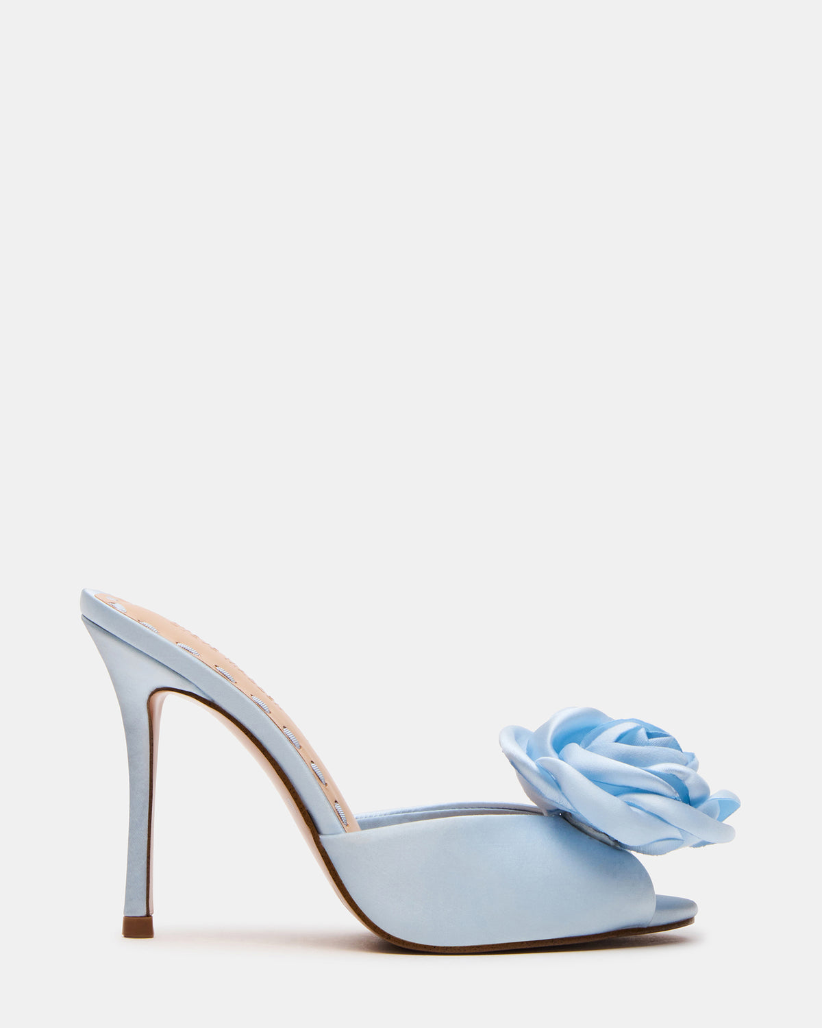 PRIYA Flower Blue Satin Mule Women's Heel