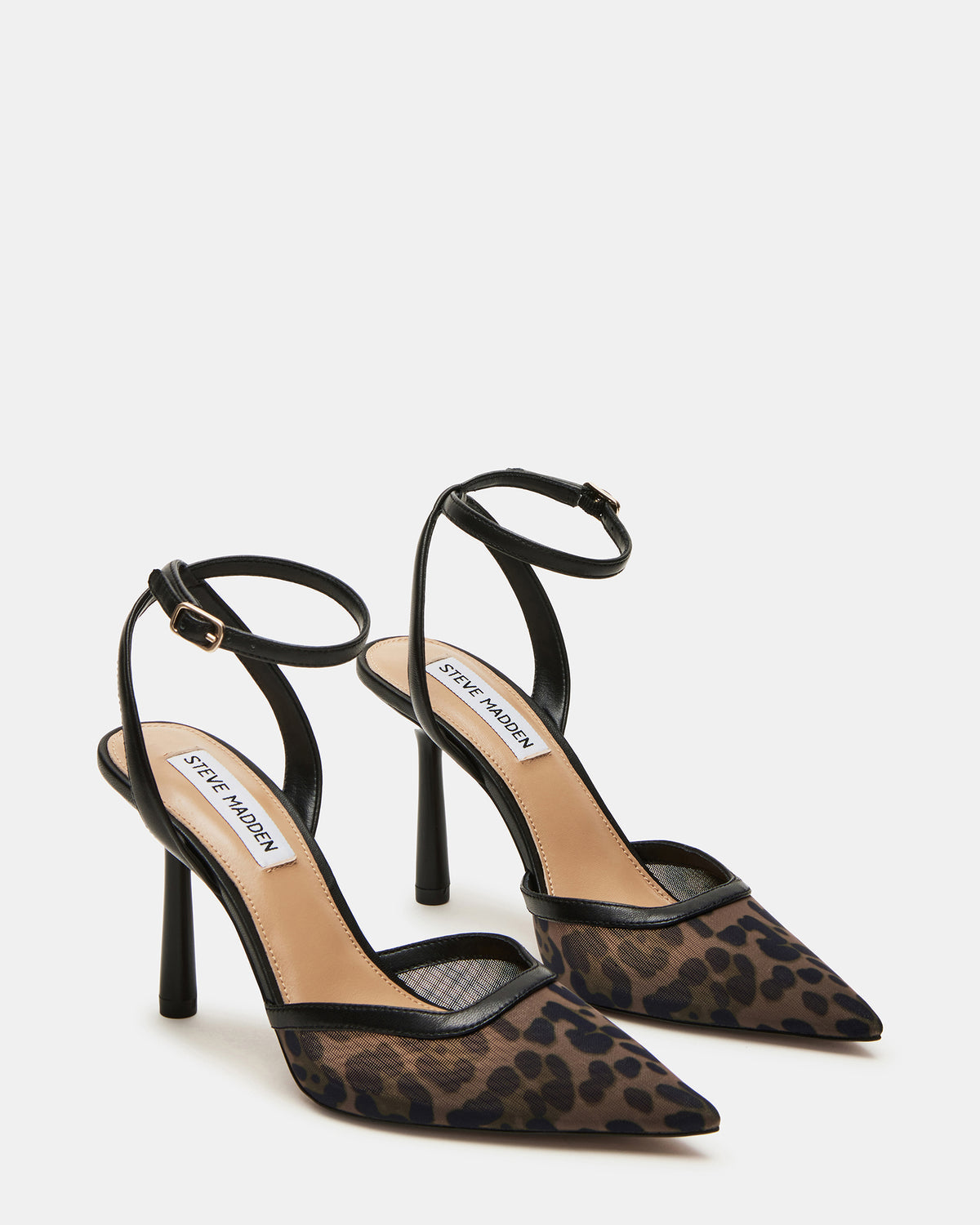 ALLIANCE Mesh Leopard Pointed-Toe Pump Women's Heel