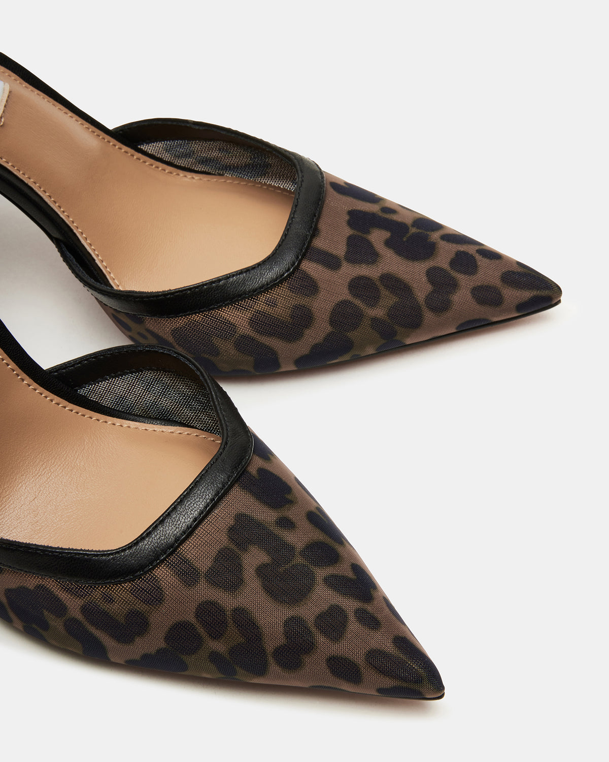 ALLIANCE Mesh Leopard Pointed-Toe Pump Women's Heel