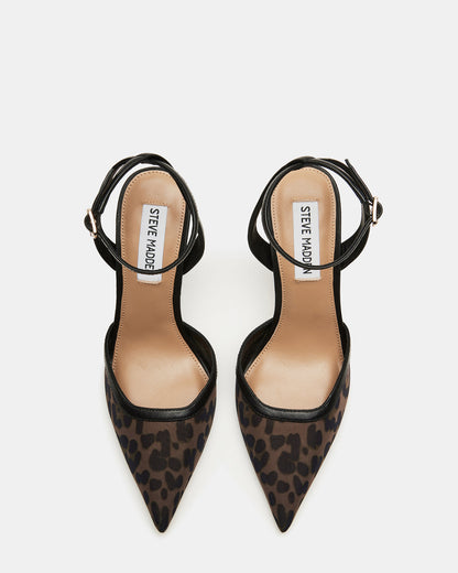ALLIANCE Mesh Leopard Pointed-Toe Pump Women's Heel