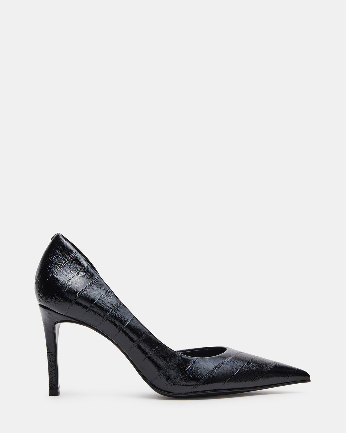 NULA Black Eel Pointed-Toe Stiletto Pump Women's Heel