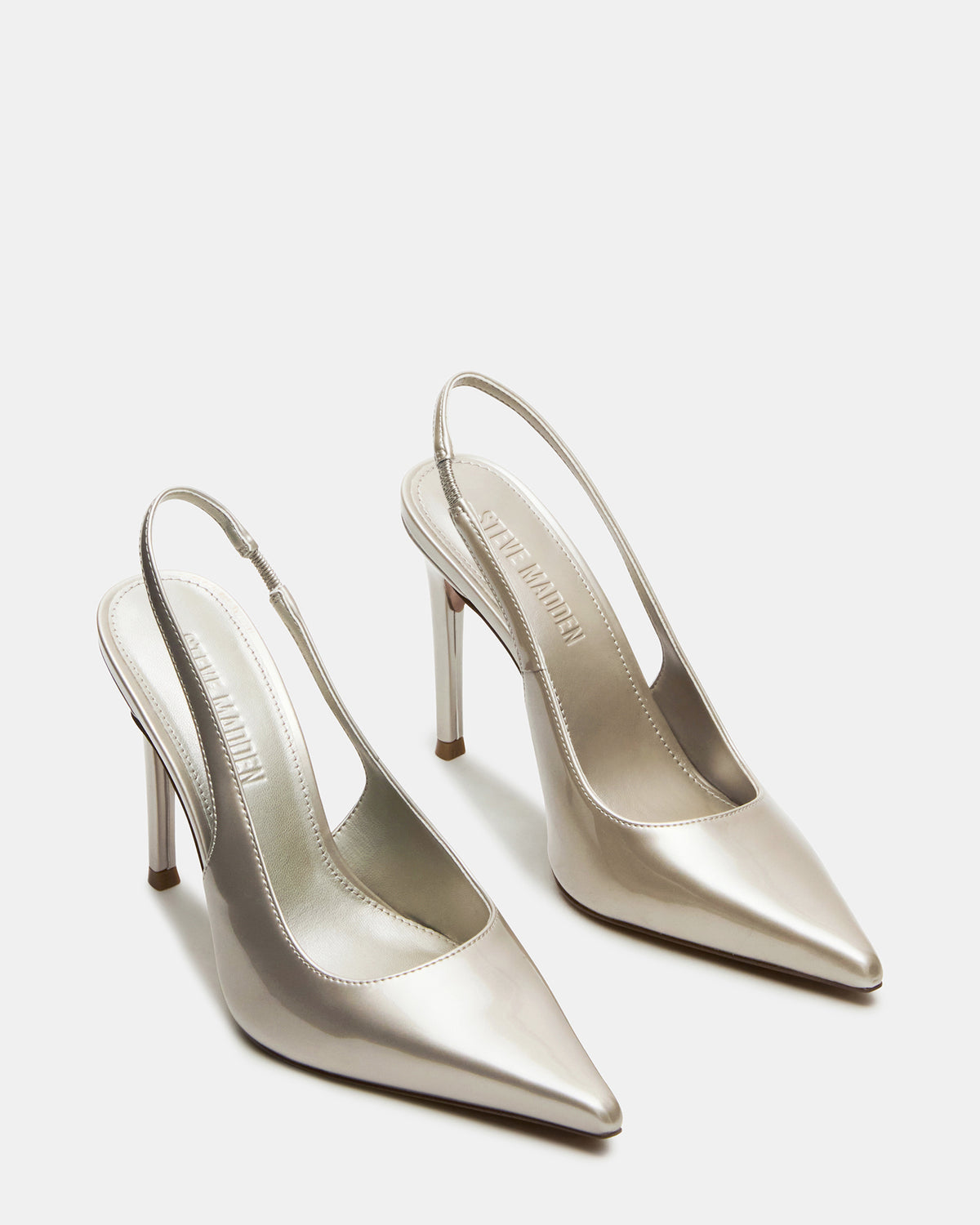 REYES Champagne Slingback Stiletto Pointed-Toe Pump Women's Heel