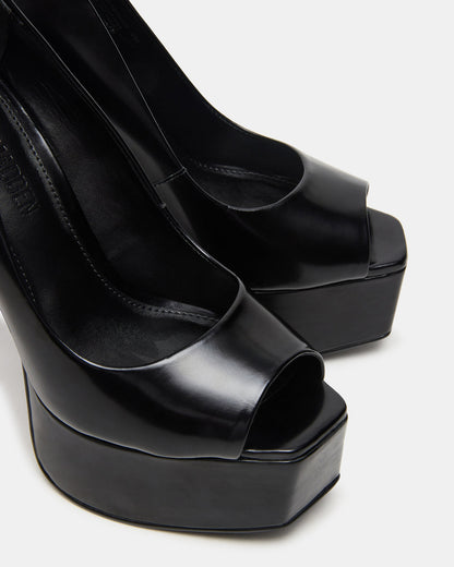 IVES Black Box Platform Square-Toe Stiletto Women's Heel
