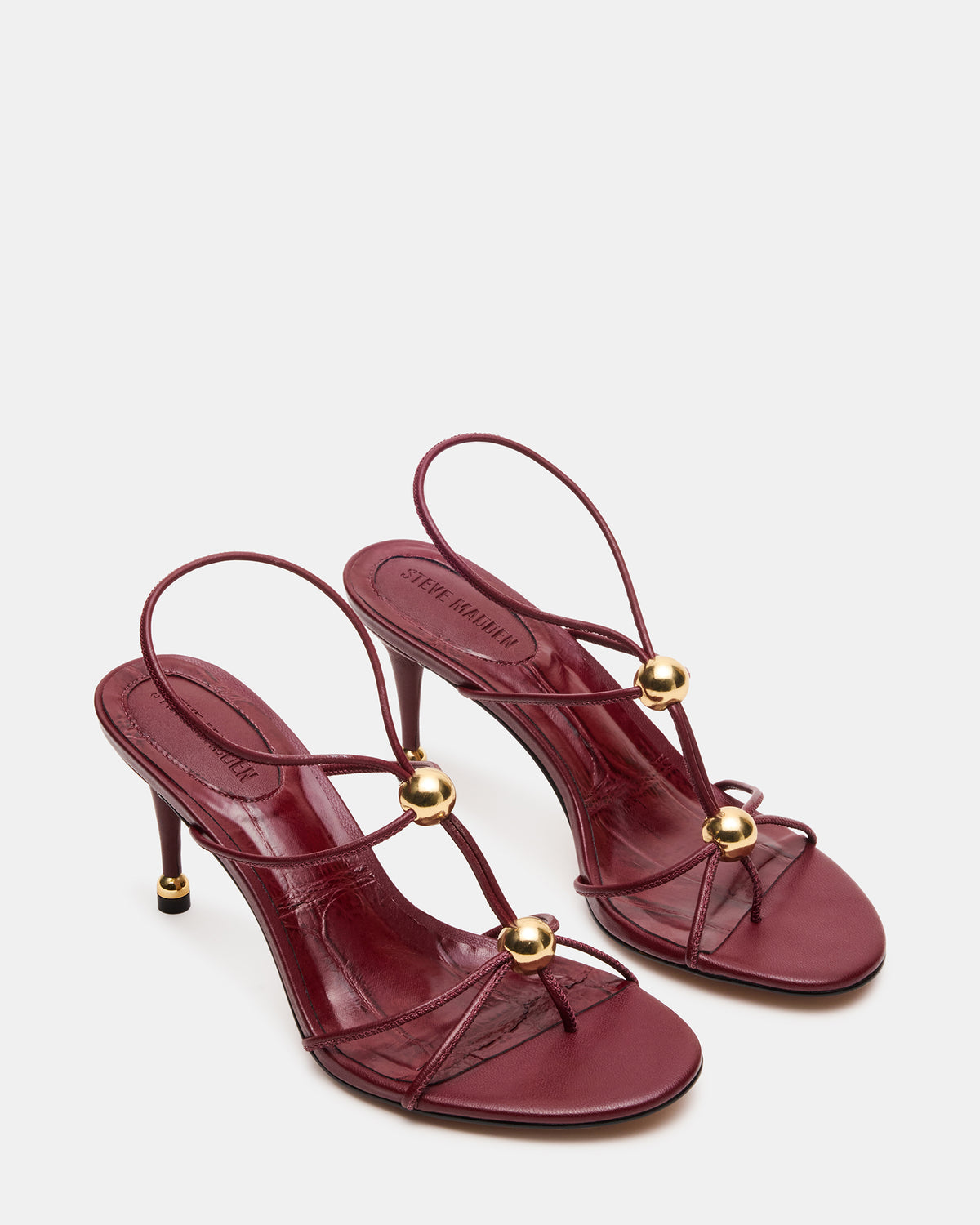 RAMOS Wine Strappy Stiletto Women's Heel