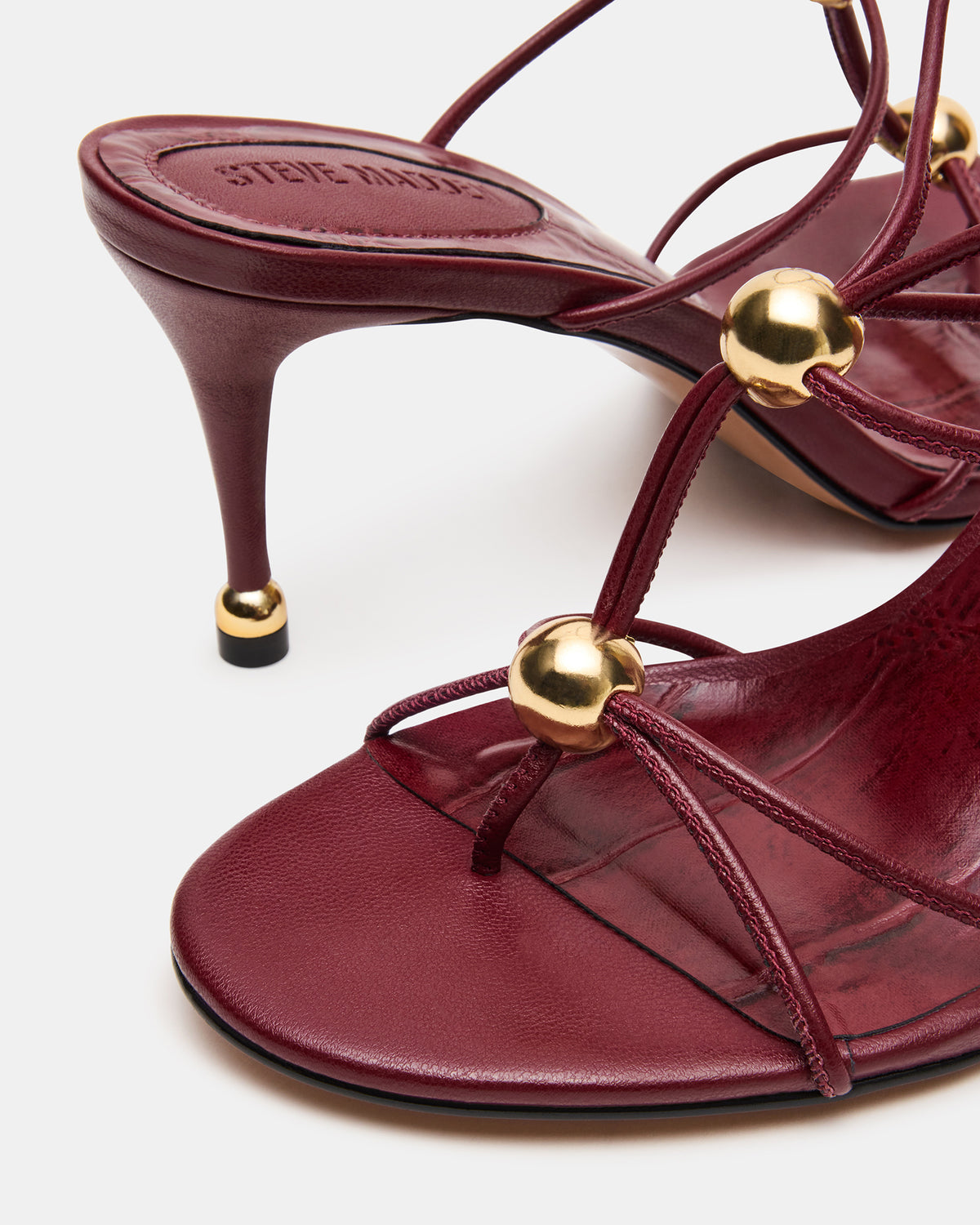 RAMOS Wine Strappy Stiletto Women's Heel