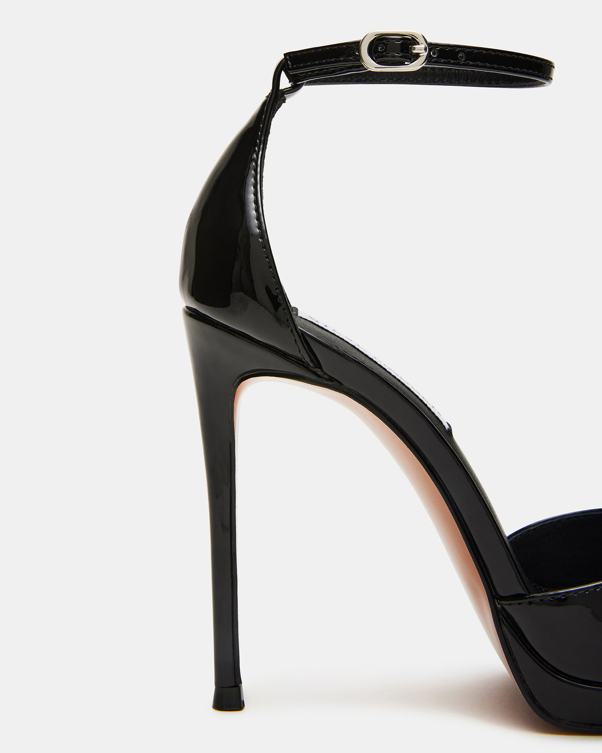 WILEY Black Patent Women's Open Toe Stiletto Heel