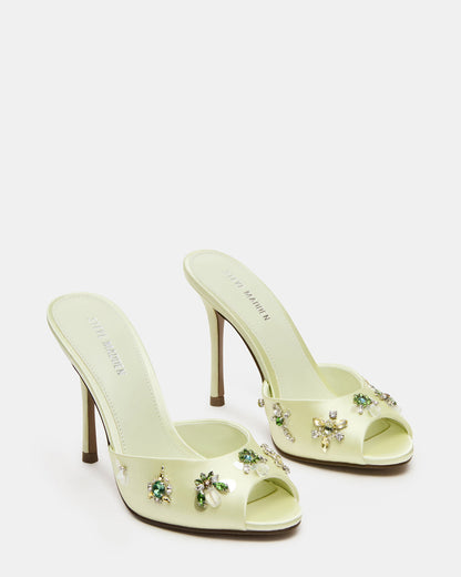 PRIYA Butter Yellow Stones Mule Women's Heel