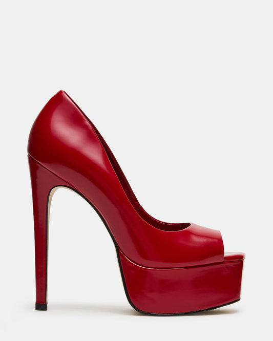 IVES Red Box Platform Square-Toe Stiletto Women's Heel