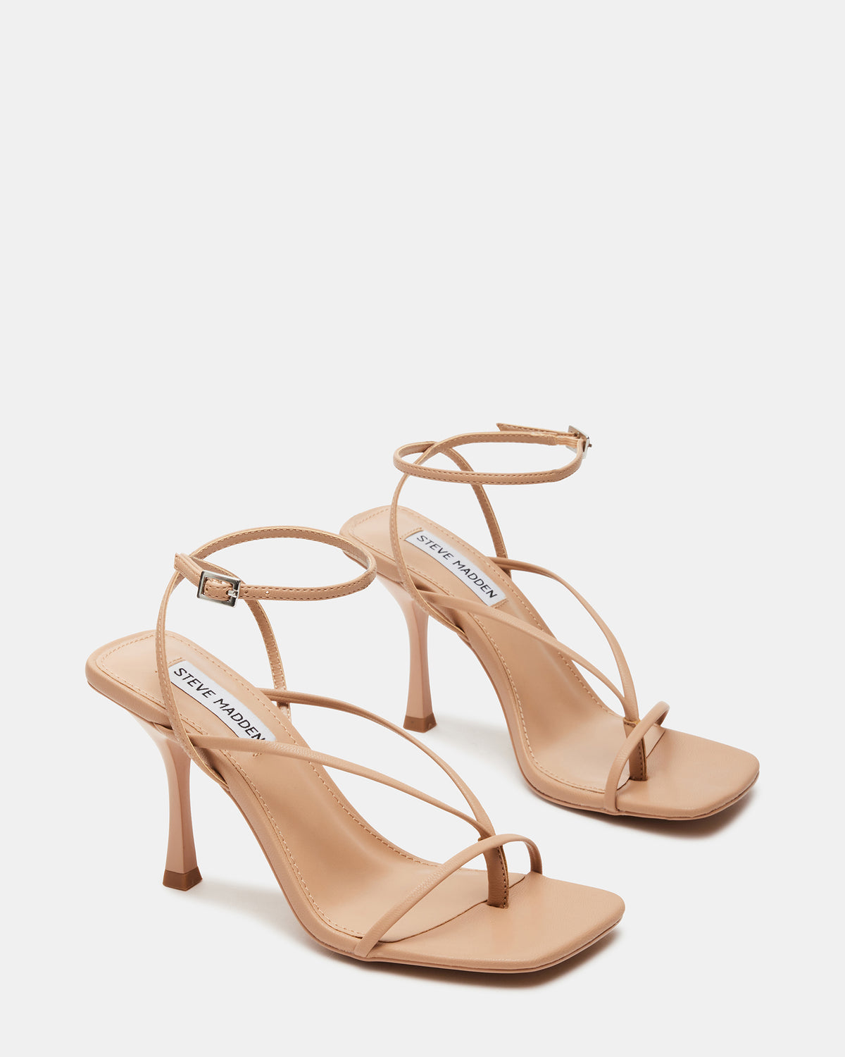 ANNIE Natural Women's Strappy Square Toe Heel