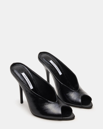 AGAZE Black Peep-Toe Stiletto Women's Heel