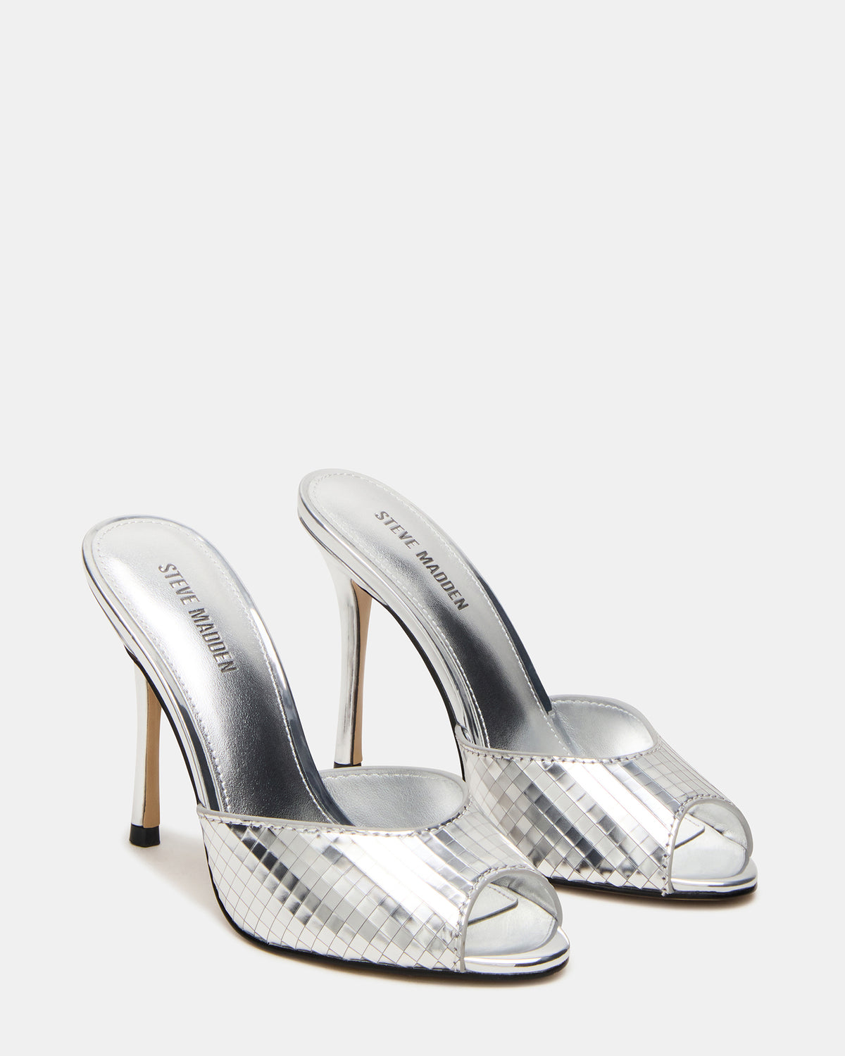 PRIYA Silver Disco Mule Women's Heel