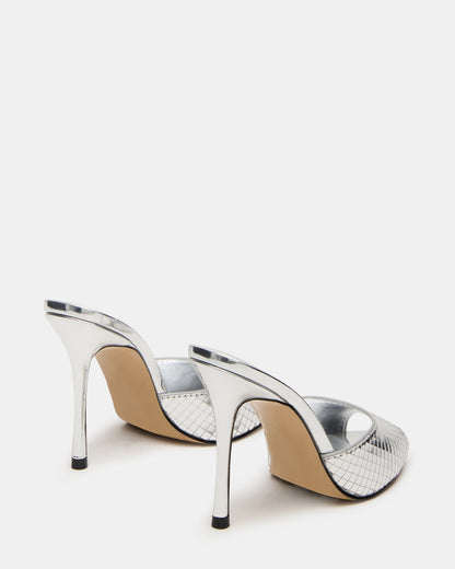 PRIYA Silver Disco Mule Women's Heel