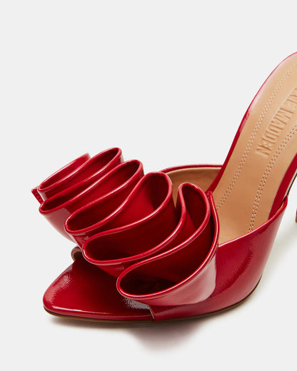 AFFINITY Red Patent Women's Multi Pointed-Toe Stiletto Mule Heel