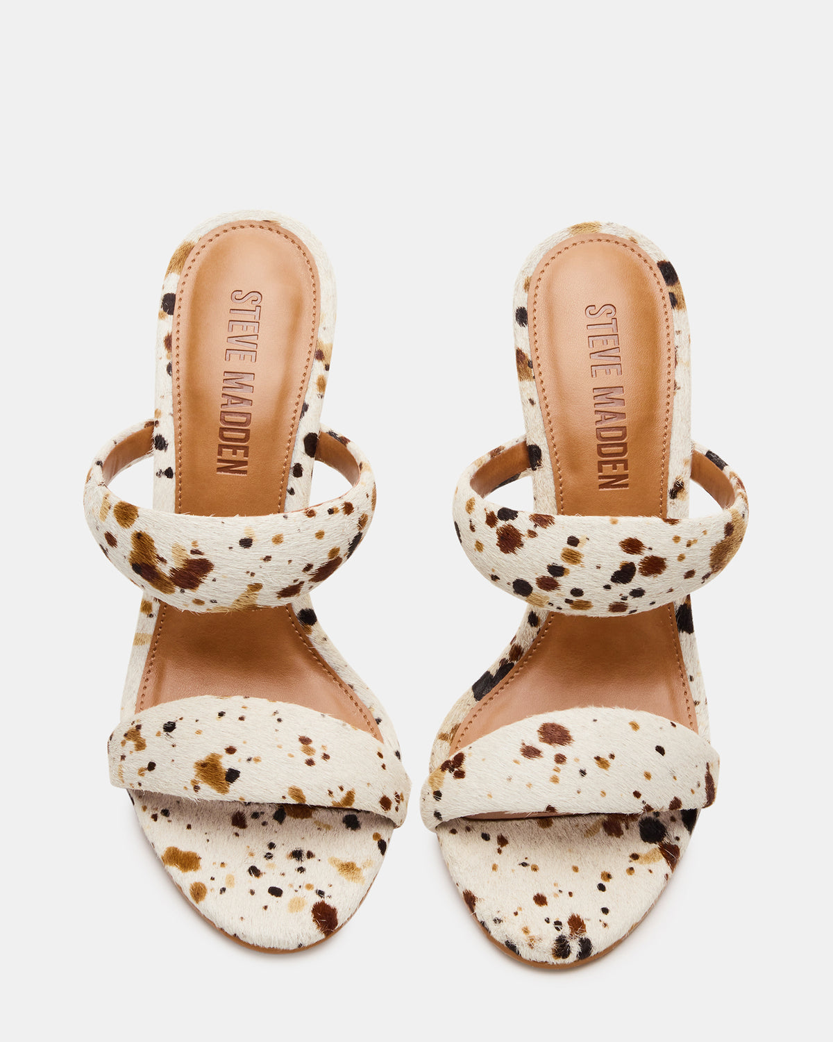 SATURN-C WHITE/CAMEL Stiletto Mule Women's Heel