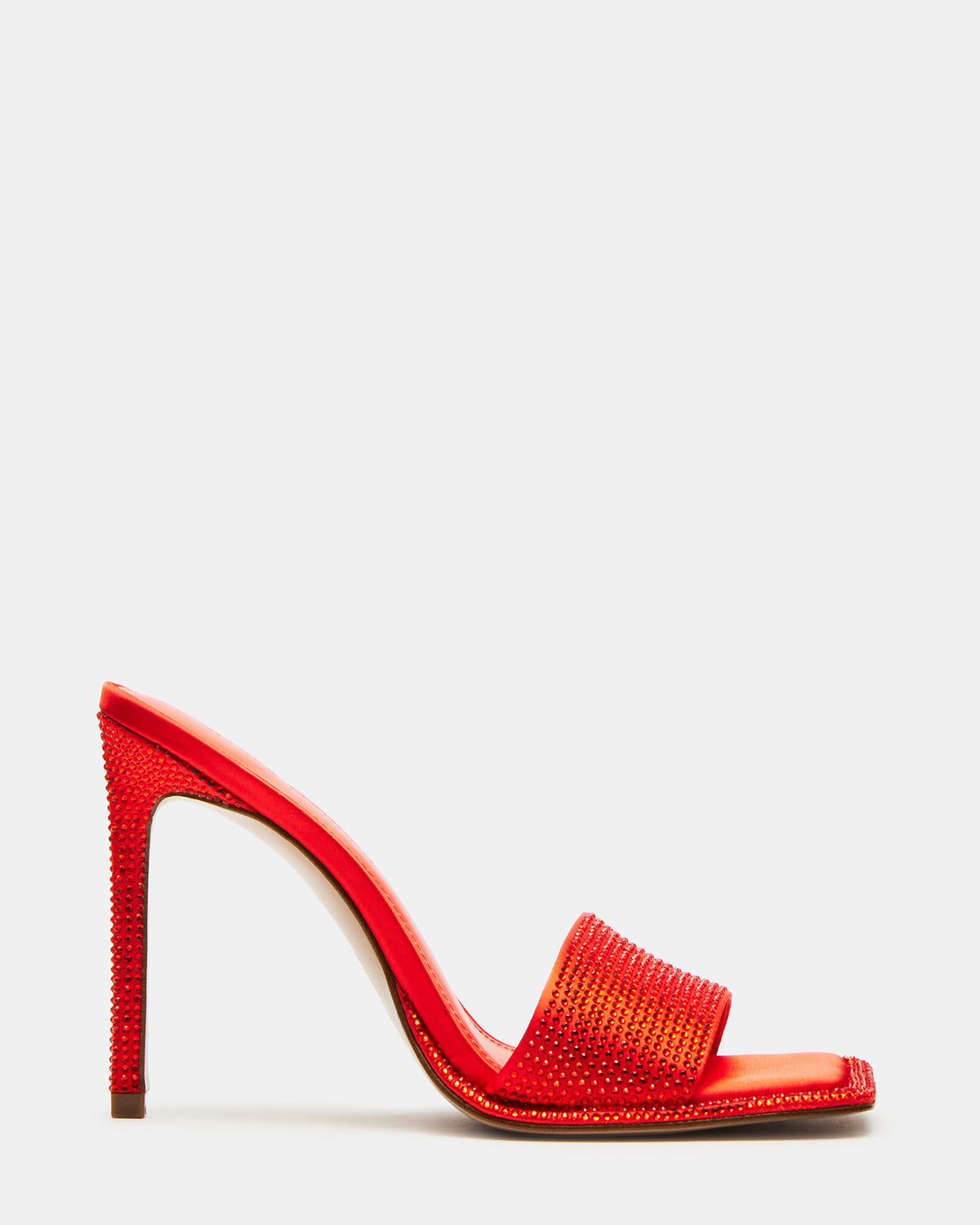 YARA Orange Women's Square-Toe Mule Heel