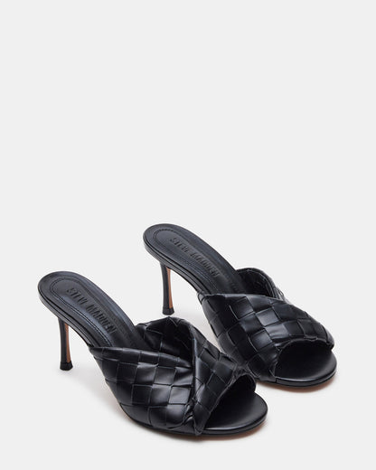 KOUTURE Black Stiletto Mule Heel | Women's Heels