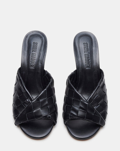 KOUTURE Black Stiletto Mule Heel | Women's Heels
