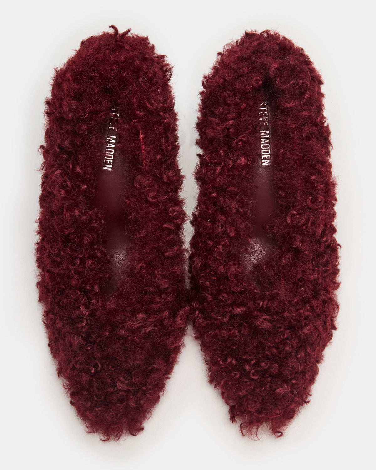 ACHILLES Red Pointed-Toe Faux Fur Stiletto Women's Heel