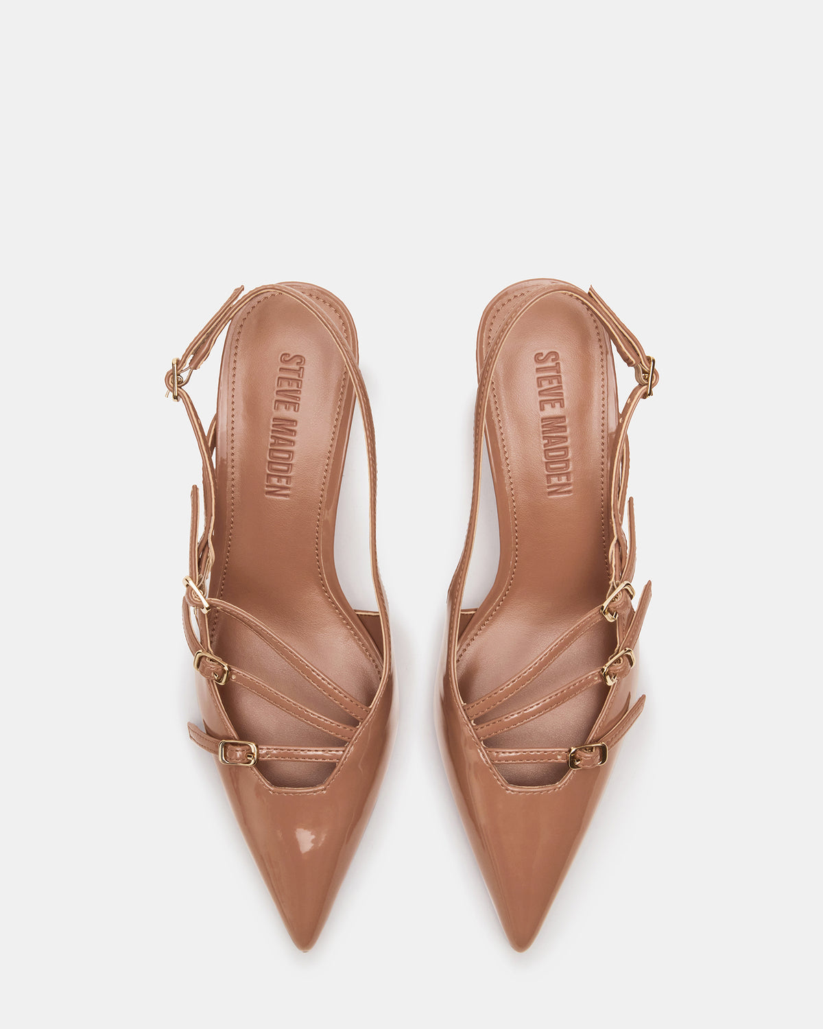 LIANA Mocha Women's Slingback Pointed-Toe Low Heel