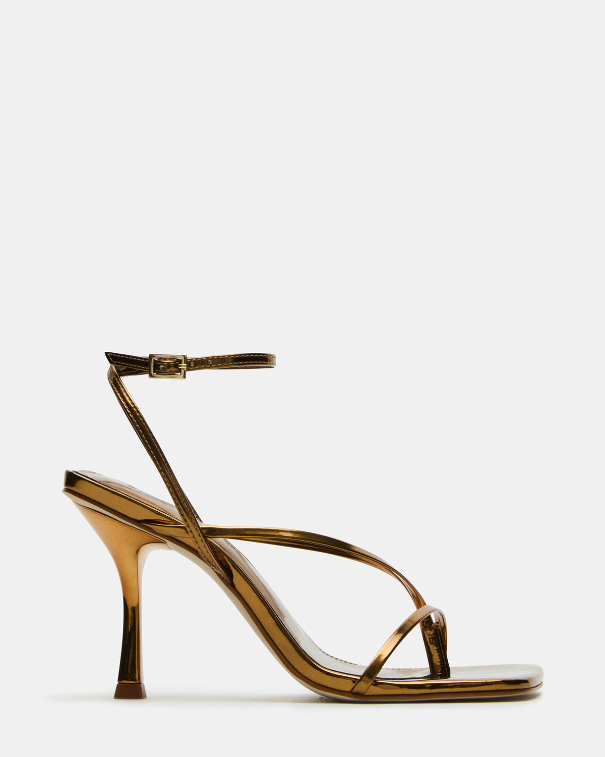 ANNIE Bronze Women's Strappy Square Toe Heel