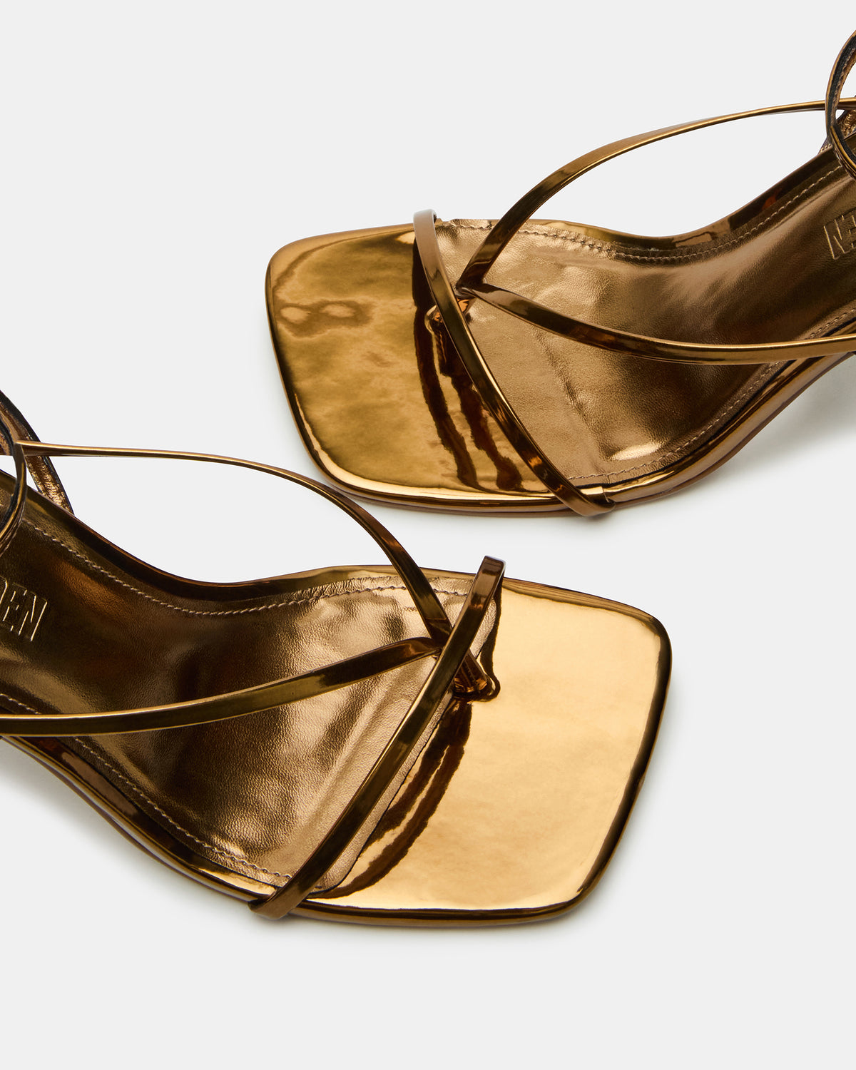 ANNIE Bronze Women's Strappy Square Toe Heel