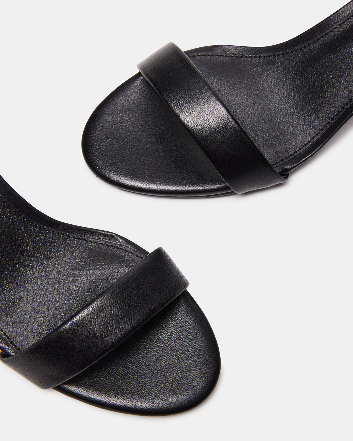 IRENEE Black Leather Women's 2 Inch Block Heel