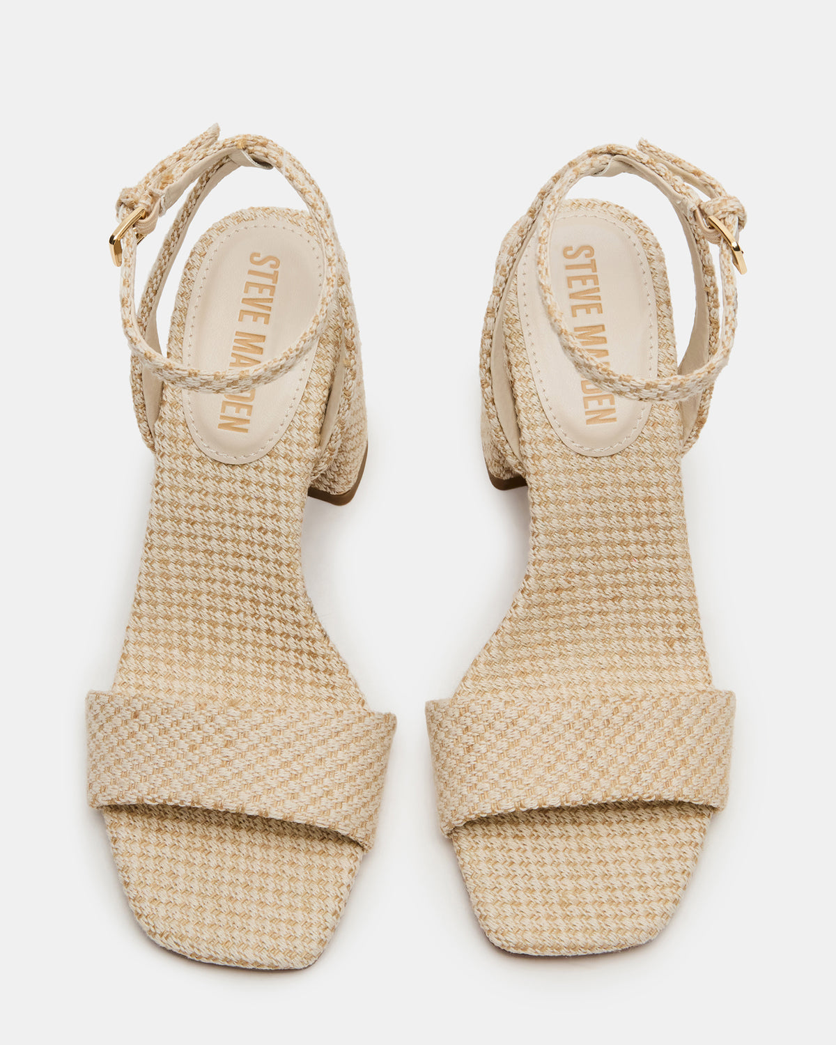 MESSA Raffia Women's Square-Toe Block Heel