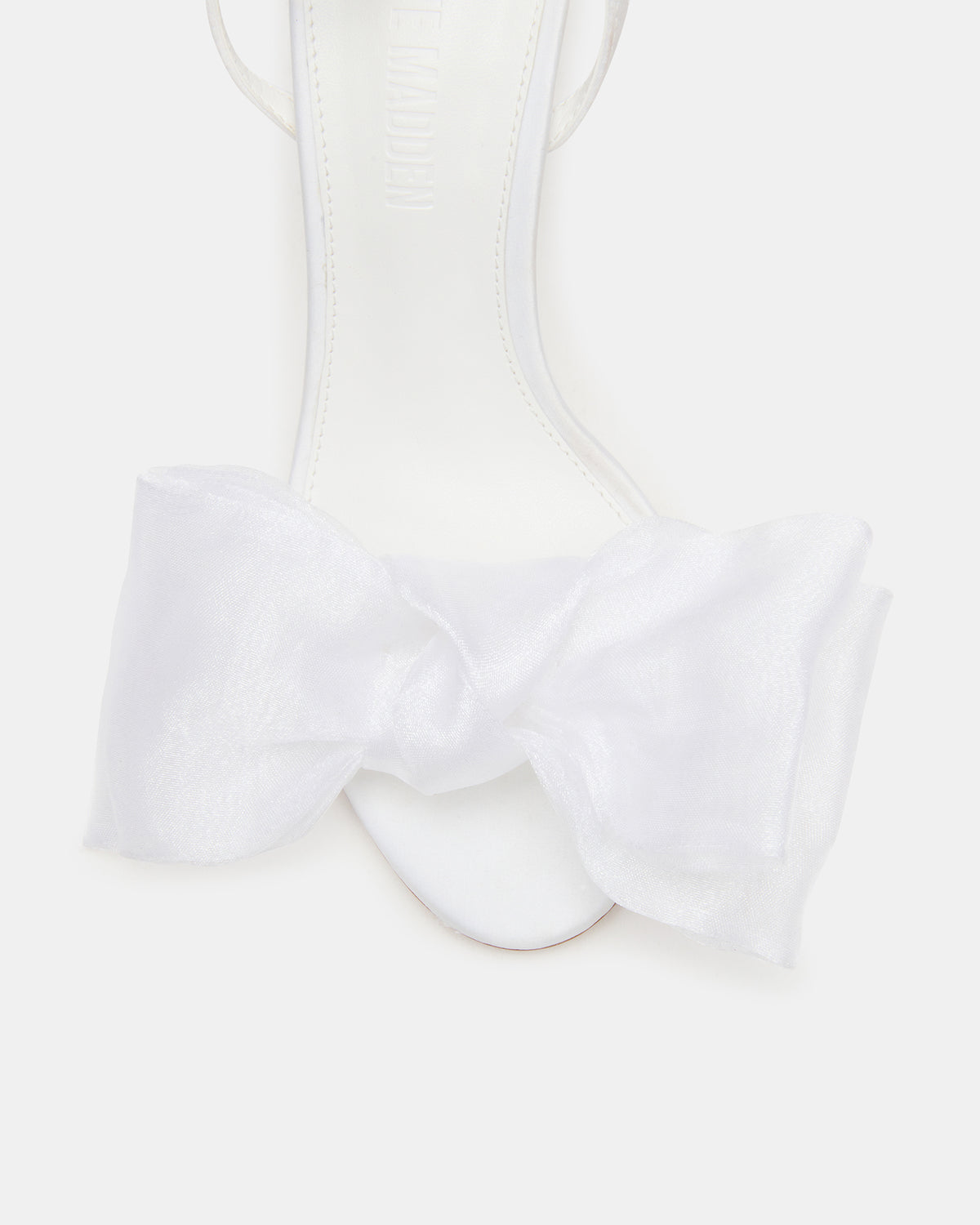 RADIANCE White Strappy Stiletto Bow Women's Heels